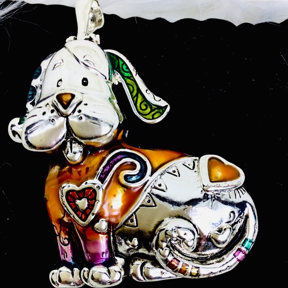 Dog pendant * BEAUTIFUL SILVER TONE DOG - Picture 4 of 7